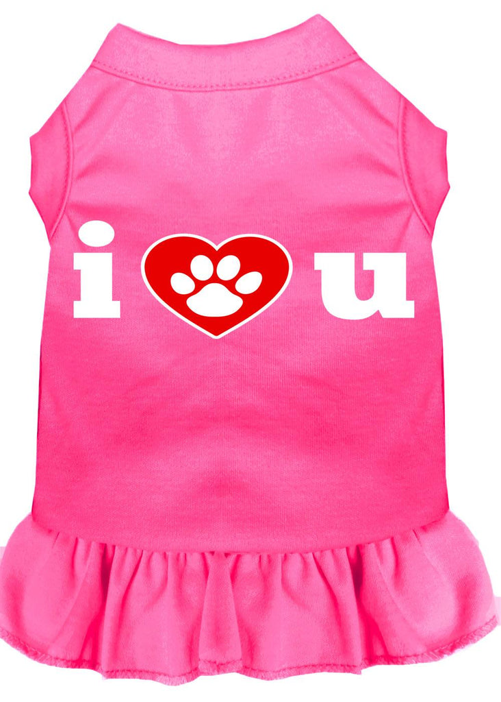 I Heart You Screen Print Dress Bright Pink Xxxl (20)