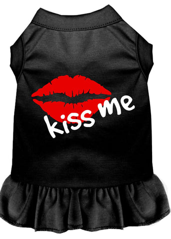 Kiss Me Screen Print Dress Black 4x (22)