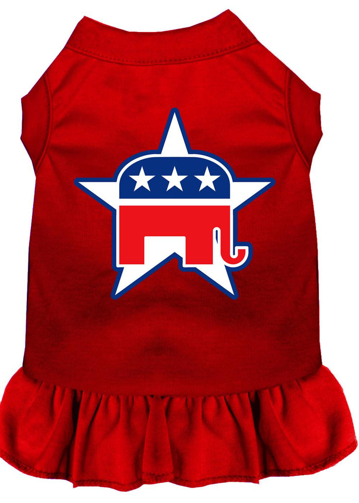 Republican Screen Print Dress Red 4x (22)