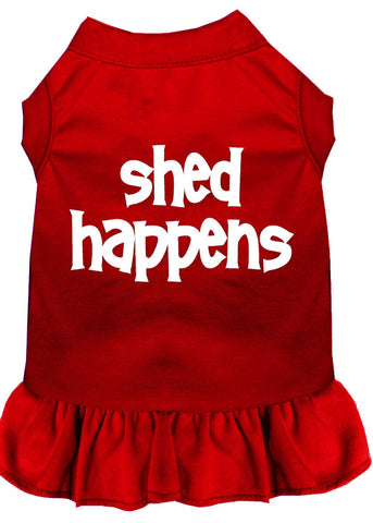 Shed Happens Screen Print Dress Red Lg (14)