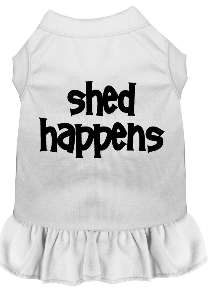 Shed Happens Screen Print Dress White Med (12)