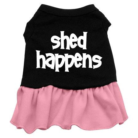 Shed Happens Screen Print Dress Black with Pink XL (16)