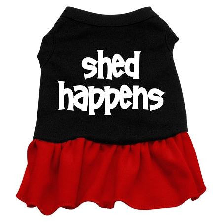 Shed Happens Screen Print Dress Black with Red XXL (18)