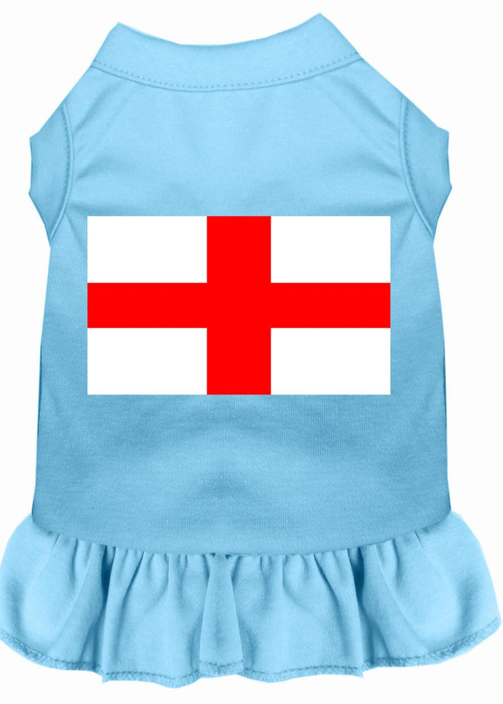 St. Georges Cross Screen Print Dress Baby Blue Lg (14)