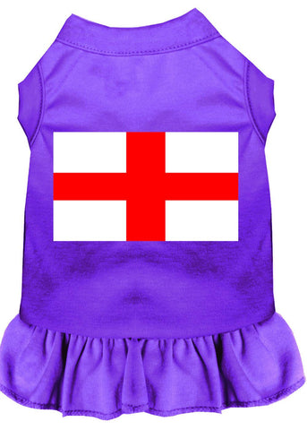 St. Georges Cross Screen Print Dress Purple Lg (14)