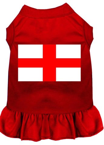 St. Georges Cross Screen Print Dress Red Xs (8)