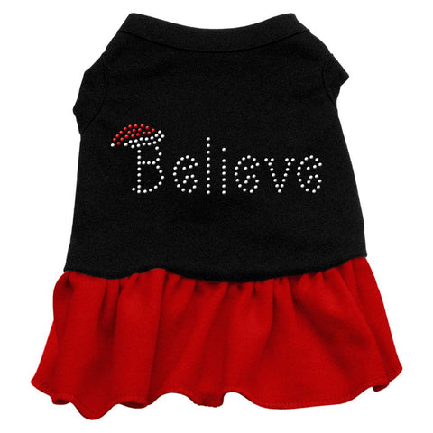 Believe Rhinestone Dress Black with Red XXXL (20)