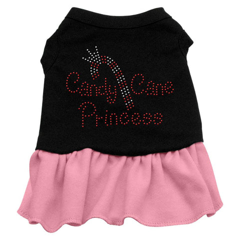 Candy Cane Princess Rhinestone Dress Black with Pink Med (12)