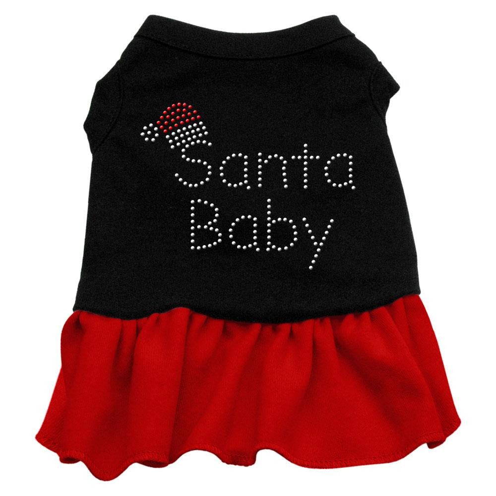 Santa Baby Rhinestone Dress Black with Red Sm (10)