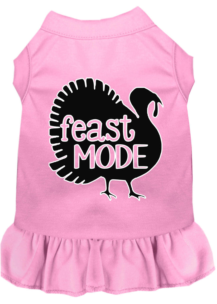 Feast Mode Screen Print Dog Dress Light Pink Xxl