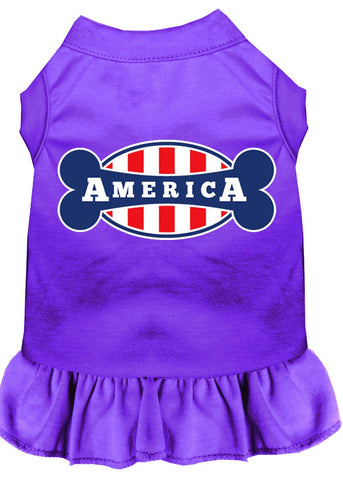 Bonely In America Screen Print Dress Purple Lg (14)