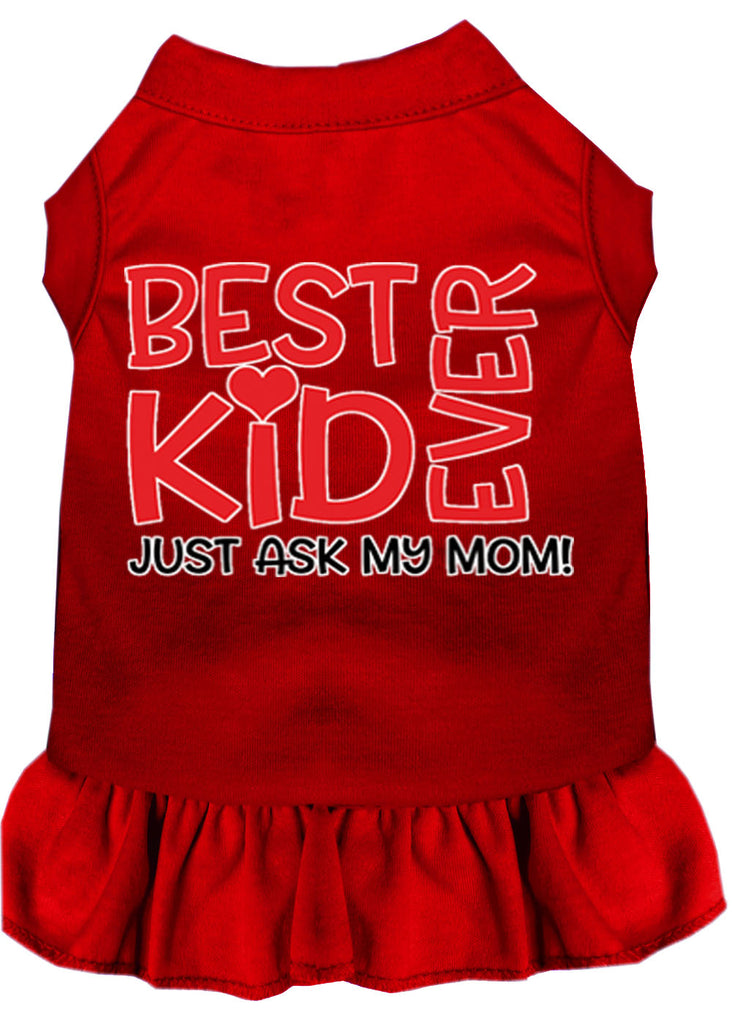 Ask My Mom Screen Print Dog Dress Red Xxl (18)