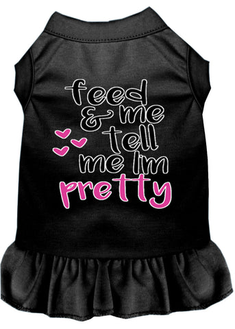 Tell Me I'm Pretty Screen Print Dog Dress Black 4x (22)