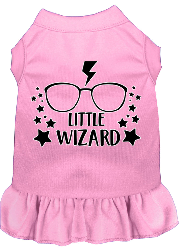 Little Wizard Screen Print Dog Dress Light Pink Lg (14)