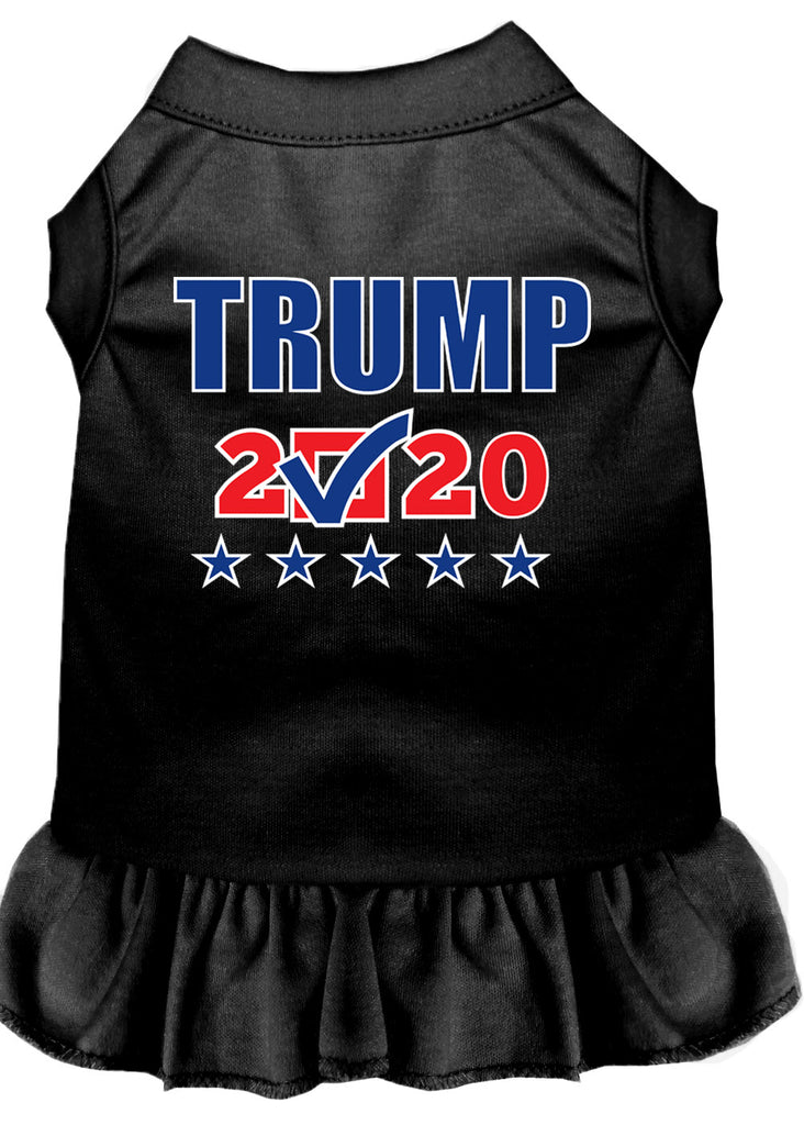 Trump 2020 Checkbox Screen Print Dog Dress Black 4x