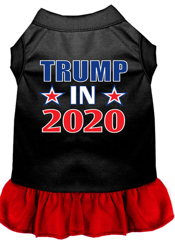 Trump In 2020 Screen Print Dog Dress Black With Red 4x