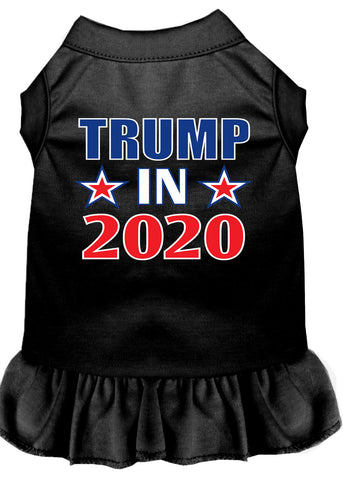 Trump In 2020 Screen Print Dog Dress Black Xs