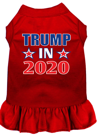 Trump In 2020 Screen Print Dog Dress Red 4x