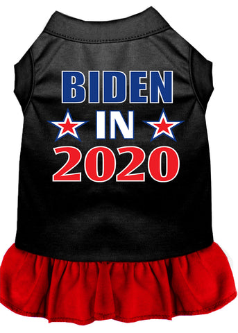 Biden In 2020 Screen Print Dog Dress Black With Red Sm