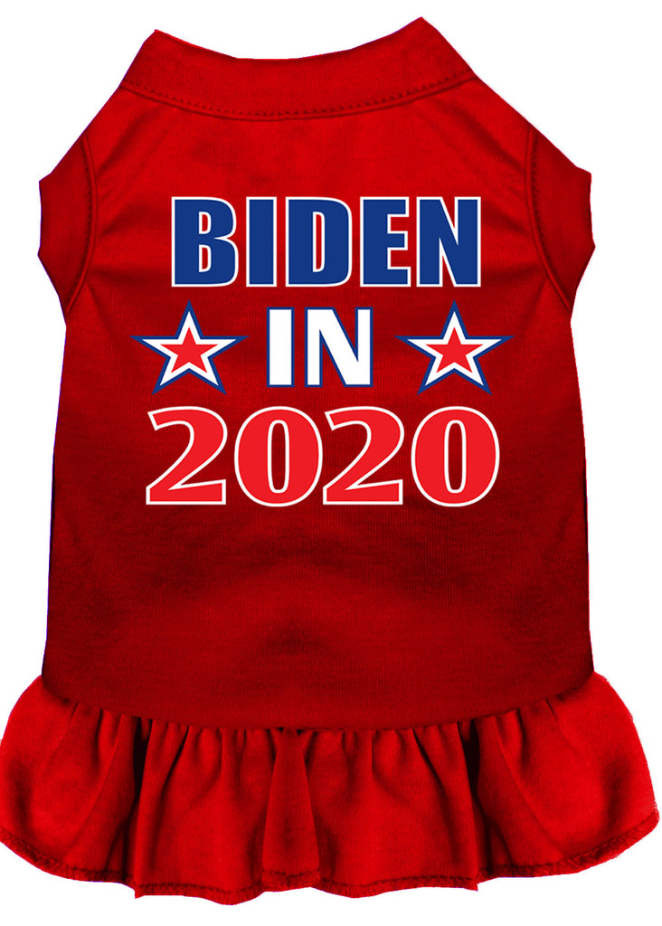 Biden In 2020 Screen Print Dog Dress Red Med