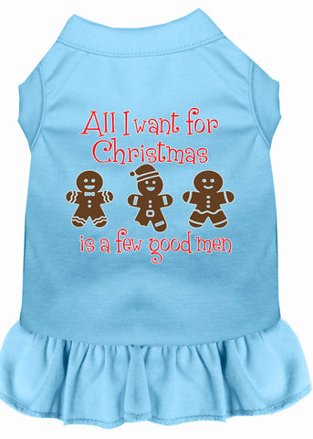 All I Want Is A Few Good Men Screen Print Dog Dress Baby Blue 4x