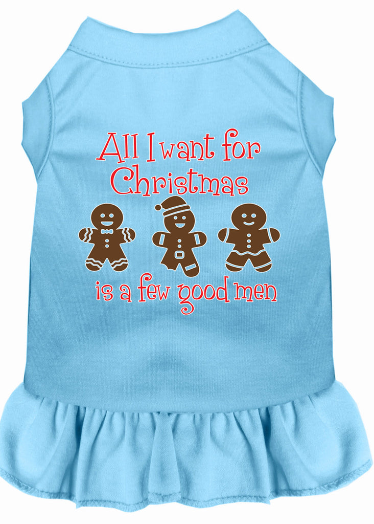 All I Want Is A Few Good Men Screen Print Dog Dress Baby Blue Lg