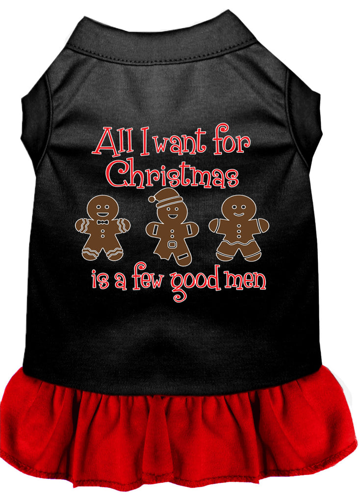 All I Want Is A Few Good Men Screen Print Dog Dress Black With Red 4x