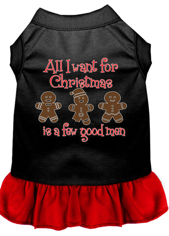 All I Want Is A Few Good Men Screen Print Dog Dress Black With Red Lg