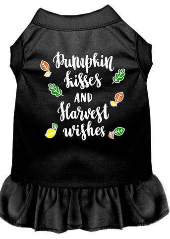 Pumpkin Kisses Screen Print Dog Dress Black Xl (16)