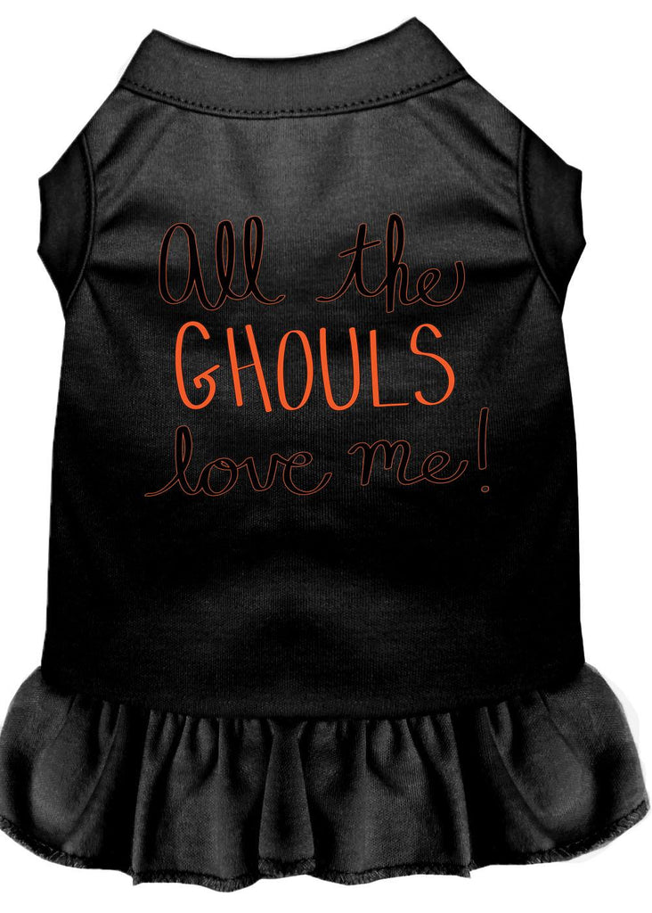 All The Ghouls Screen Print Dog Dress Black 4x (22)