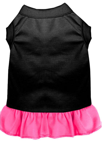 Plain Dress Black With Bright Pink Xl (16)