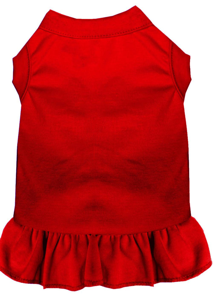 Plain Pet Dress Red Xs (8)