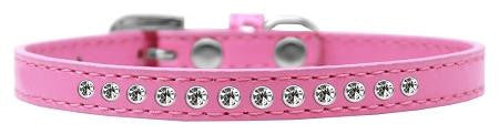 Clear Crystal Size 10 Bright Pink Puppy Collar