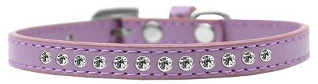 Clear Crystal Size 12 Lavender Puppy Collar