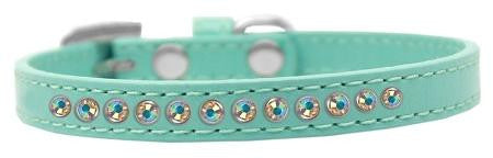 AB Crystal Size 8 Aqua Puppy Collar