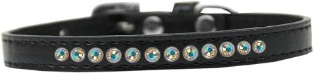 AB Crystal Size 16 Black Puppy Collar