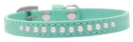 Pearl Size 16 Aqua Puppy Collar