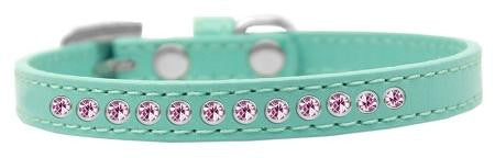 Light Pink Crystal Size 12 Aqua Puppy Collar