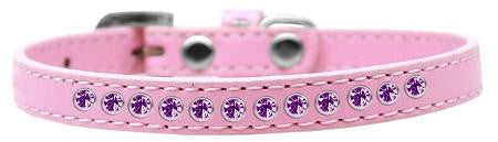 Purple Crystal Size 12 Light Pink Puppy Collar