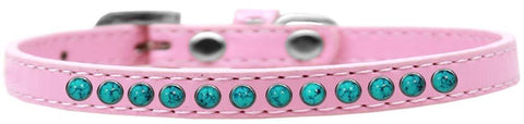 Southwest Turquoise Pearl Size 8 Light Pink Puppy Collar