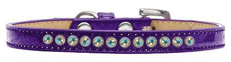 Ab Crystal Size 16 Purple Puppy Ice Cream Collar