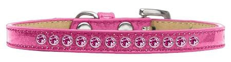 Bright Pink Crystal Size 16 Pink Puppy Ice Cream Collar