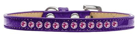 Bright Pink Crystal Size 16 Purple Puppy Ice Cream Collar