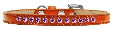 Purple Crystal Size 16 Orange Puppy Ice Cream Collar