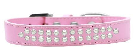 Two Row Pearl Size 16 Light Pink Dog Collar