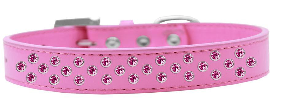 Sprinkles Dog Collar Bright Pink Crystals Size 14 Bright Pink