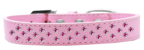 Sprinkles Dog Collar Bright Pink Crystals Size 12 Light Pink