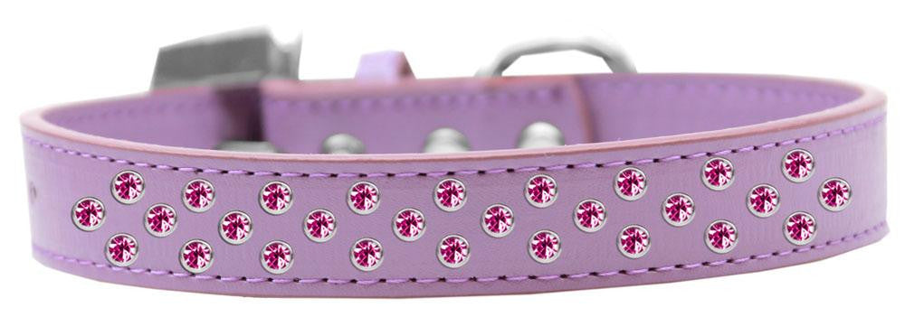 Sprinkles Dog Collar Bright Pink Crystals Size 12 Lavender