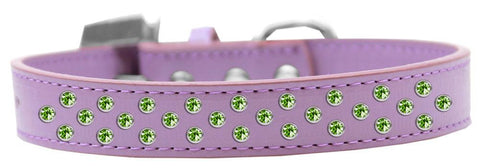 Sprinkles Dog Collar Lime Green Crystals Size 12 Lavender