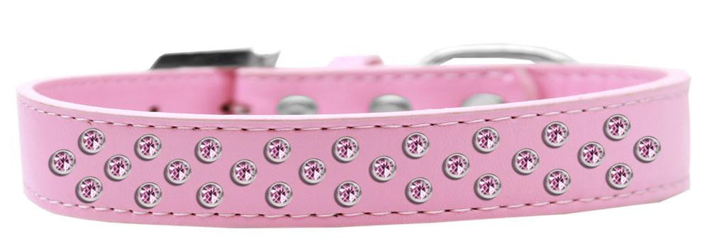 Sprinkles Dog Collar Light Pink Crystals Size 14 Light Pink